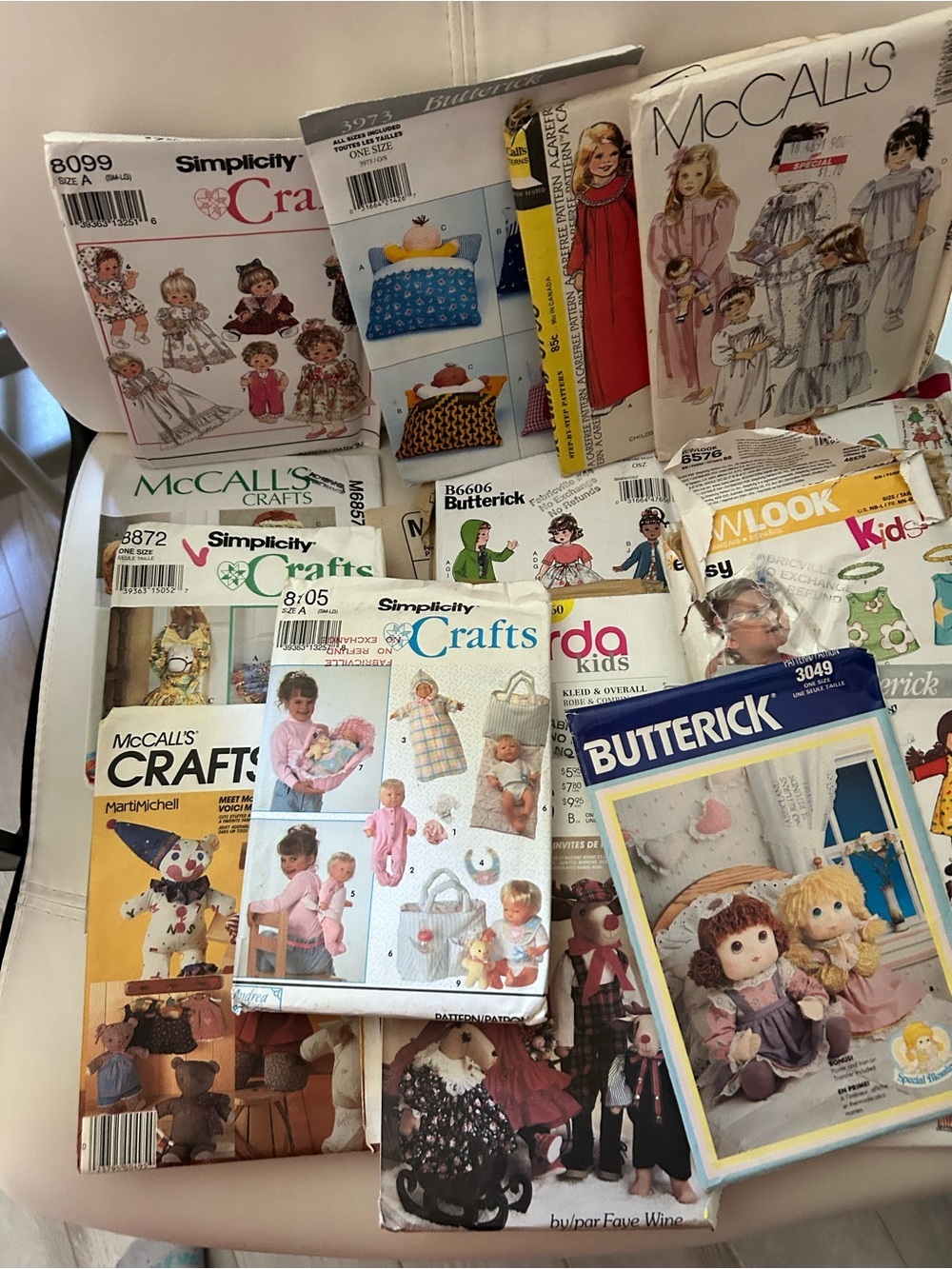 Various kid clothes and crafts sew pattern lot of 11